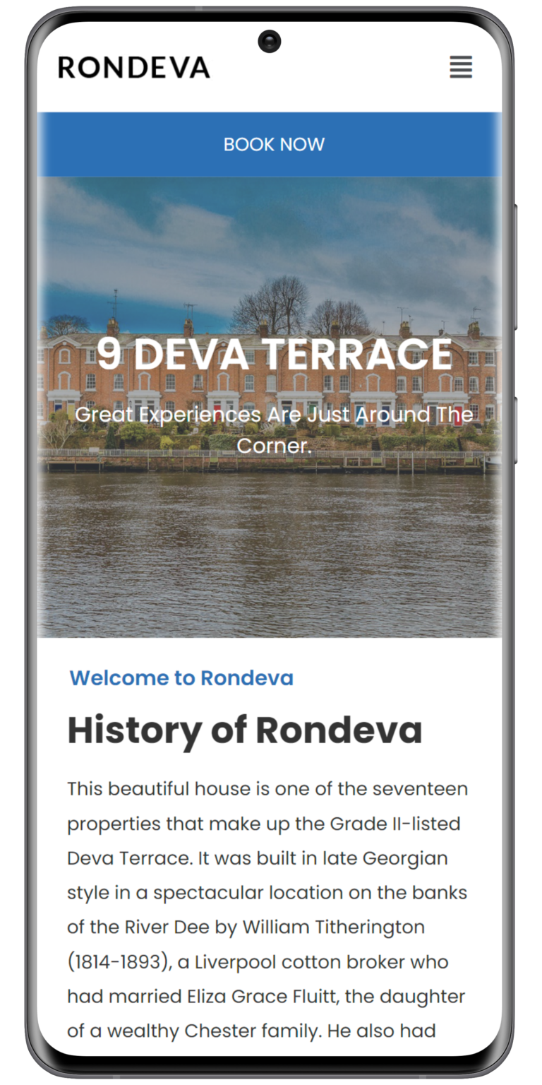 Rondeva website on mobile